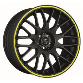 BARRACUDA KARIZZMA Mattblack Puresports / Color Trim gelb Wheel 7,5x17 - 17 inch 5x112 bolt circle - 16764
