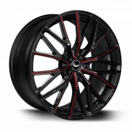BARRACUDA PROJECT 3.0 Black gloss Flashred Wheel 8,5x19 - 19 inch 5x115 bolt circle - 17118