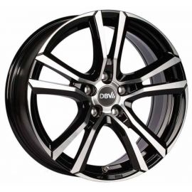 DBV ANDORRA black full polished Wheel 7.5x17 - 17 inch 5x105 bold circle - 4364