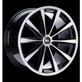 RH GT black Wheel 8X17 - 17 inch 5x100 bolt circle - 12848
