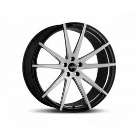 Oxigin Oxforged Eins black silver brush polish Wheel 9x21 - 21 inch 5x112 bold circle - 9116