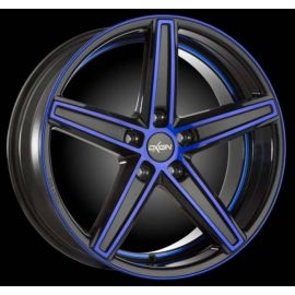 Oxigin 18 Concave blue polish Wheel 10x22 - 22 inch 5x120 bold circle - 8954