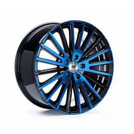 RH WM Flowforming color polished - blue Wheel 8x17 - 17 inch 5x114 bolt circle - 12918