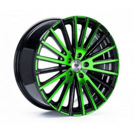 RH WM Flowforming color polished - green Wheel 8x17 - 17 inch 5x114 bolt circle - 12915