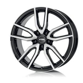 Rial Torino diamant-black front polished Wheel 16 inch 5x100 bolt circle - 13565