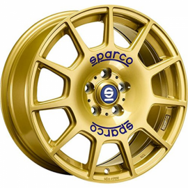 Sparco TERRA RACE GOLD + BLUE LETTERING Wheel 7,5x17 - 17 inch 5x100 bolt circle - 14177