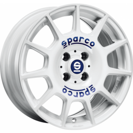 Sparco TERRA WHITE + BLUE LETTERING Wheel 7,5x17 - 17 inch 5x100 bolt circle - 14179